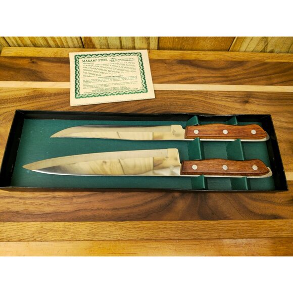 Vintage Maxam Steel Carving and Chef's Knife Set - Picture 4 of 7